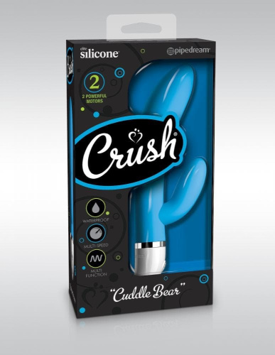 PipedreamCrush Cuddle Bear Blue - ніжний вібратор, 11х3 см - купити в Україні | Секс шоп SEX-SHOP.ua