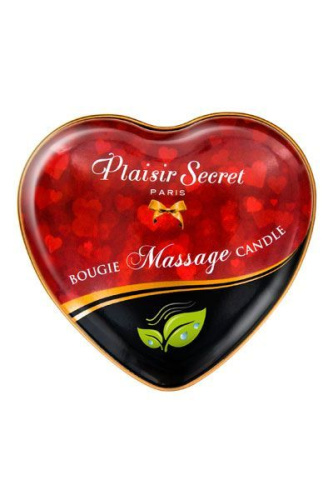 Plaisir Secret Natural - Массажная свеча-сердечко с нейтральным ароматом, 35 мл - sex-shop.ua