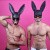 Leg Avenue - Glitter masquerade rabbit mask - Блискуча маска кролика (чорний)