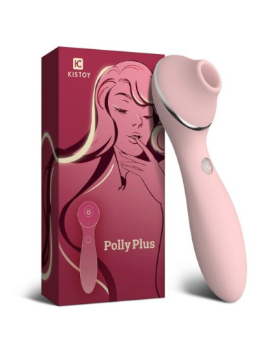 KisToy Polly Plus - Вакуумный вибратор, 16.8х3.5 см (розовый) - sex-shop.ua