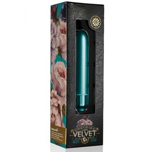Rocks Off RO-90mm Touch of Velvet Peacock Petals - матовая вибропуля, 9х1.6 см. (зелёный) - sex-shop.ua