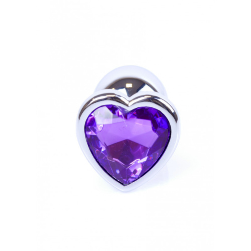 Анальная пробка Jewellery Silver Heart Plug - размер S