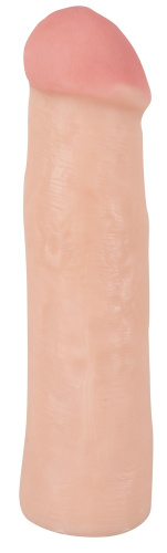 Orion - Big White Penis Sleeve - Насадка на член, 22х4.2-4.8 см - купити в Україні | Секс шоп SEX-SHOP.ua