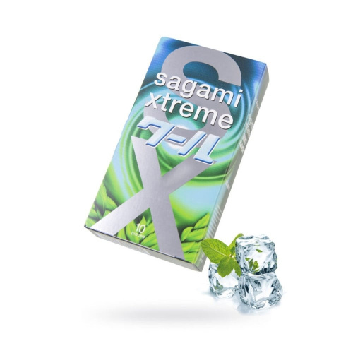 Sagami Xtreme Mint, 10 шт (мята) - sex-shop.ua