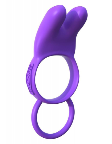 Pipedream Twin Teazer Rabbit Ring - подвійне віброкільце, 10х3.2 см (фіолетовий) - купити в Україні | Секс шоп SEX-SHOP.ua