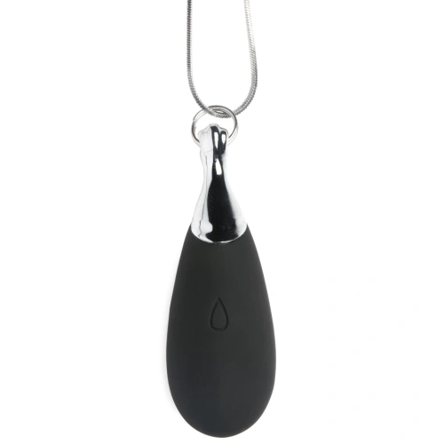 Charmed Vibrating Silicone Teardrop Neckl - ожерелье с подвеской вибратором, 90 см (чёрный) - sex-shop.ua