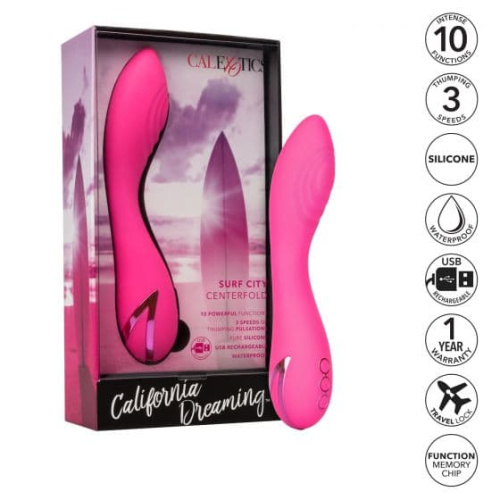 CalExotics California Dreaming Surf City Centerfold-вібратор для точки G, 16х3, 75 см - купити в Україні | Секс шоп SEX-SHOP.ua