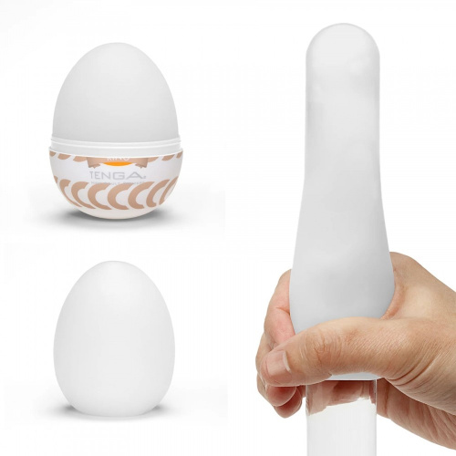 Tenga Wonder Ring - мастурбатор яйцо новая коллекция, 6.1х4.9 см (бежевый) - sex-shop.ua