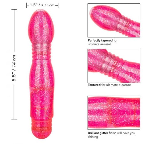 CalExotics Sparkle Twinkle Teaser - мультискоростной вибратор, 14х3,75 см
