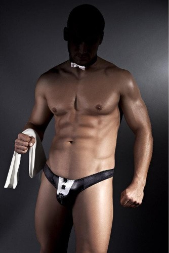 Anais Justin - эротический костюм официанта, L (чёрный) - sex-shop.ua