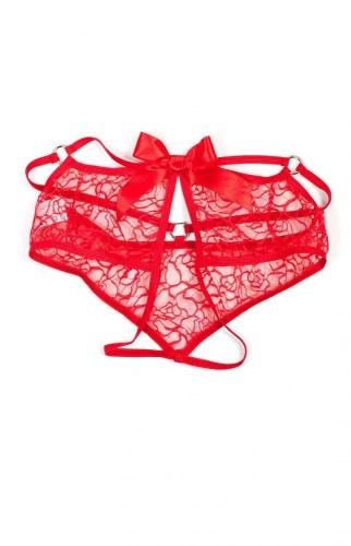 Anais Quinn - Сексуальні шортики з вирізом, S (червоний)