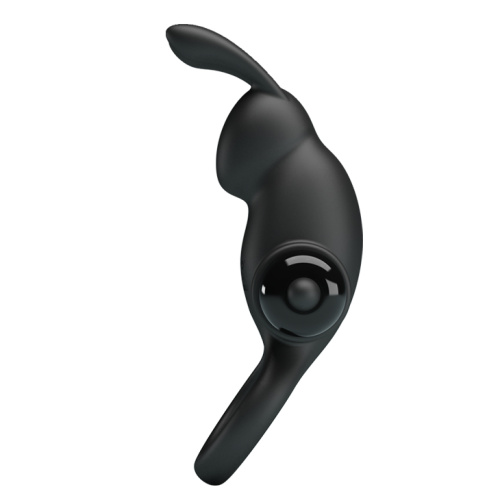 Pretty Love Vibro Penis Ring Rabbit I - Эрекционное кольцо с вибрацией, 11.3х2.8 см (черный)