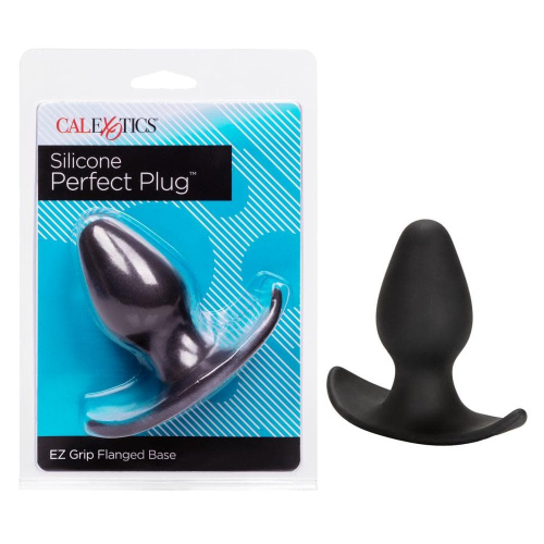 CalExotics Silicone Perfect Plug - силиконовая анальная пробка, 9х4,5 см (чёрный) - sex-shop.ua