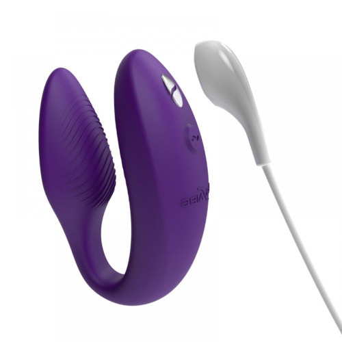 We Vibe Sync 2 - We-Vibe Sync 2 + Лубрикант 50 мл - Инновационный смарт вибратор, 7.4х3.1 см (фиолетовый) - sex-shop.ua