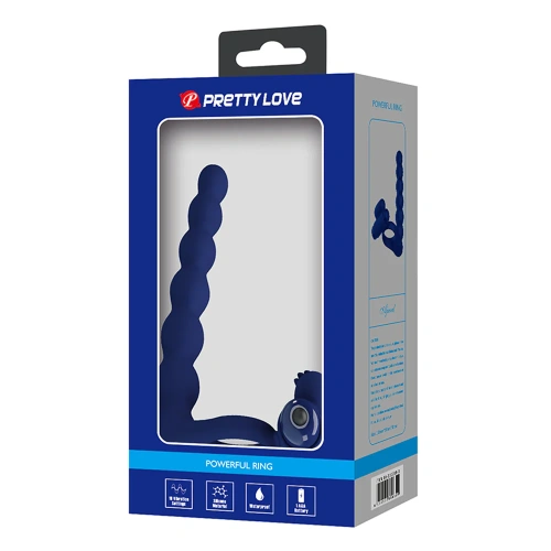 Виброкольцо с анальным стимулятором Pretty Love Hercules Penis Sheath III