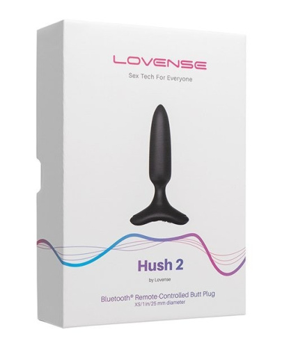 Lovense Hush 2 - Анальная смарт-вибропробка, размер XS, 12х2.5 см - sex-shop.ua