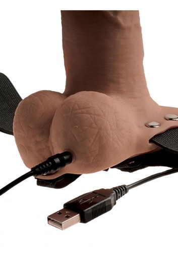 Pipedream 6inch Hollow Recharge Strap On - Порожнистий страпон, 14х4, 5 см - купити в Україні | Секс шоп SEX-SHOP.ua