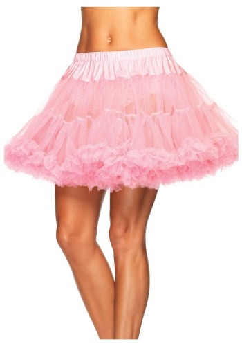 Leg Avenue Petticoat - Многослойная атласная юбка, One Size (светло-розовый) - sex-shop.ua