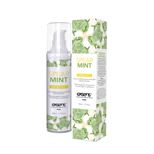 EXSENS Organic Spear Mint - Їстівна масажна олія зі зігрівальним ефектом, 50 мл (м'ята) - купити в Україні | Секс шоп SEX-SHOP.ua