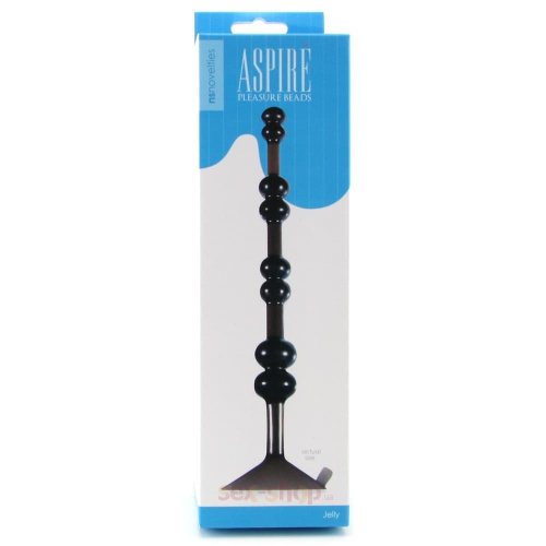 Ns Novelties Aspire Pleasure Beads - анальная цепочка, 15х2 см (серый) - sex-shop.ua
