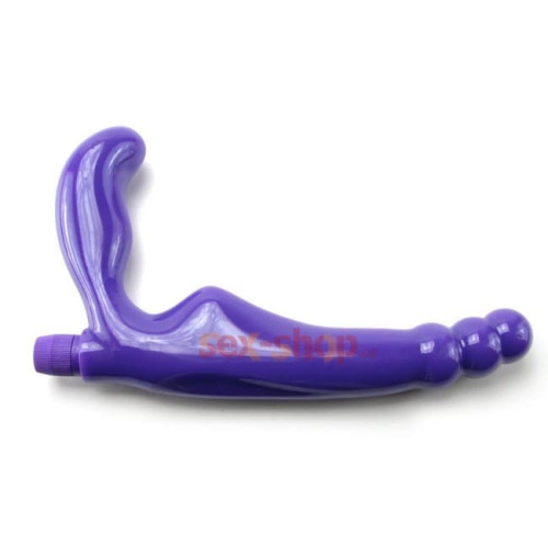 Doc Johnson Gal Pal - Безремневой страпон с вибрацией, 17х3 см (фиолетовый) - sex-shop.ua