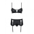 Obsessive Rebella garter belt set - комплект эротического белья с поясом для чулок, S/M (чёрный)