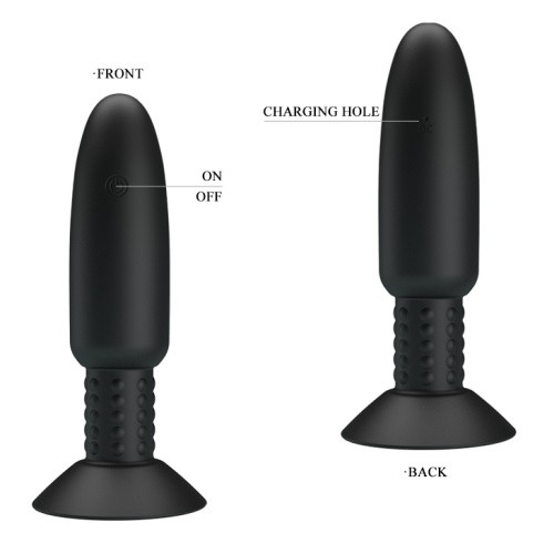Pretty Love Beaded for xtra pleasure Plug Black - Анальная пробка с вибрацией, 14,6х3,6 см (черный)