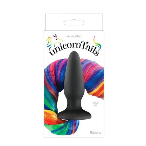 Ns Novelties Unicorn Tails Pastel Анальная пробка с хвостиком, 9,9х3,2 см (разноцветный) - sex-shop.ua