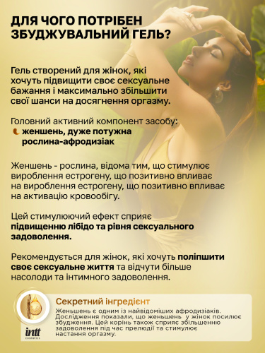Збуджуючий гель для жінок Intt Excitation, 15 мл - купити в Україні | Секс шоп SEX-SHOP.ua