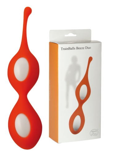 StRubber Minds Of Love TrainBalls Beeze Duo - Силіконові вагінальні кульки, 16.5х3.7 см (червоний) - купити в Україні | Секс шоп SEX-SHOP.ua