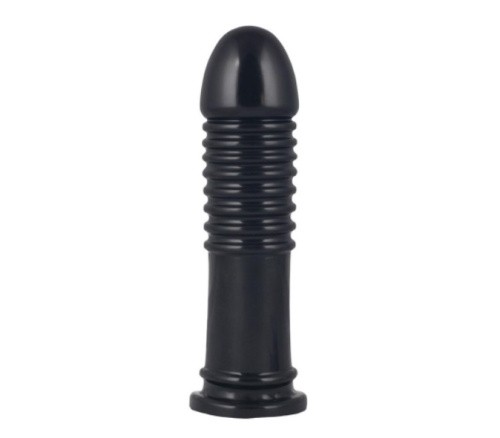 LoveToy King-Sized Anal Bumper - Огромная анальная пробка, 21х5.6 см (чёрный) - sex-shop.ua