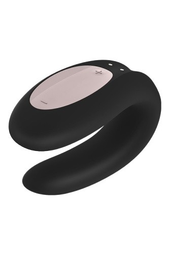 Satisfyer Double Joy - вибратор для пары с управлением через приложение, 9х5.7см, (черный) - sex-shop.ua