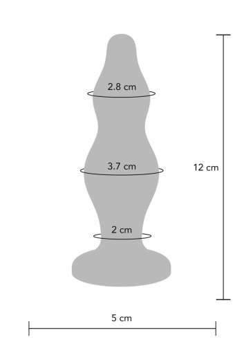 TOYJOY Striker Buttplug - Анальна пробка,12 см (синій) - купити в Україні | Секс шоп SEX-SHOP.ua