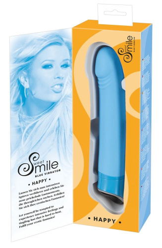 Sweet Smile Happy Blue - Вибратор, 22 см (голубой) - sex-shop.ua