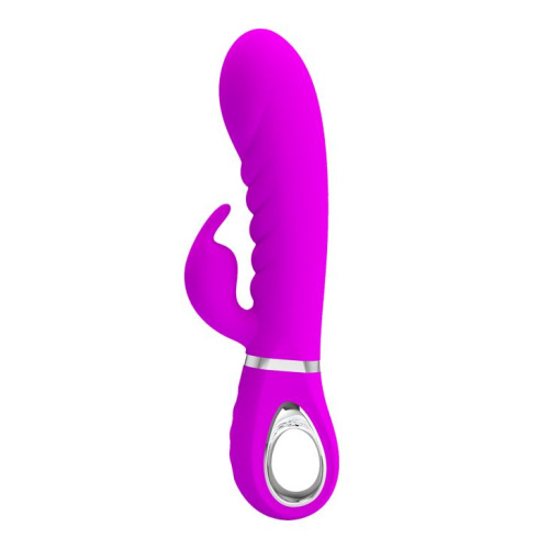 Pretty Love - Prescott Vibrator Pink - Вибратор-кролик, 12х3.9 см (фиолетовый) - sex-shop.ua