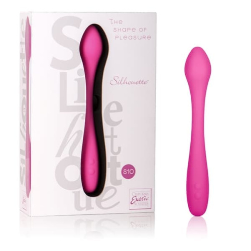 California Exotic Novelties Silhouette S10 - Інтимний вібромасажер, 16.5х3.25 см (рожевий) - купити в Україні | Секс шоп SEX-SHOP.ua