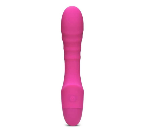 So Divine - Pash Ribbed G-spot Vibrator - Ребристый вибратор для точки G, 12.5х3.4 см (розовый) - sex-shop.ua