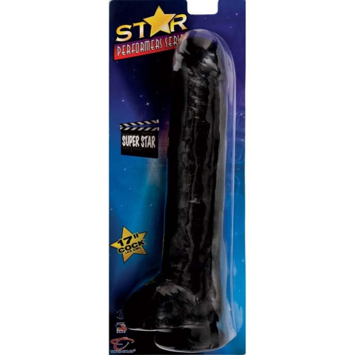 Фалоімітатор Wildfire® Star Performer Series Super Star, 43х7, 3 см (чорний)