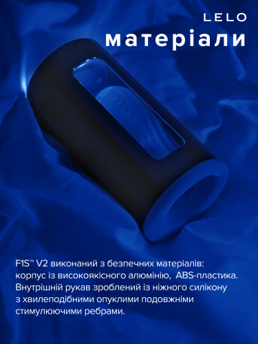 Lelo F1S V2 - Мастурбатор автоматический, 11х7.1 см (голубой)