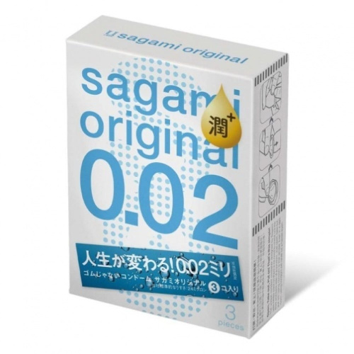 Sagami Original 0,02, 3 шт - sex-shop.ua