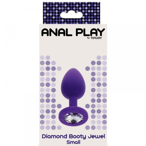 Toy Joy Small Diamond Booty Jewel - Пробка анальна, 7х2.5 (фіолетова)