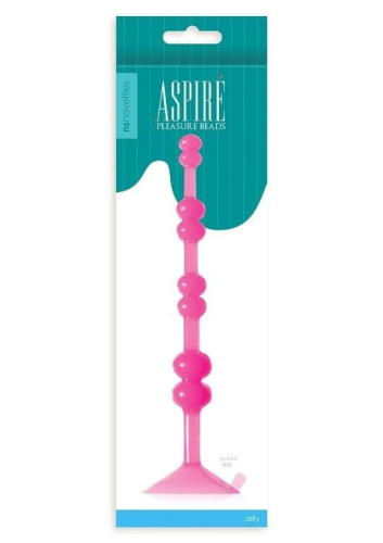 Ns Novelties Aspire Pleasure Beads - анальний ланцюжок, 15х2 см (рожевий)
