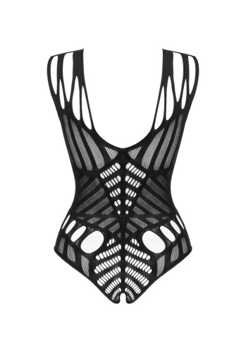 Obsessive B139 crotchless teddy - ажурное боди с открытой промежностью, S-L (чёрный)