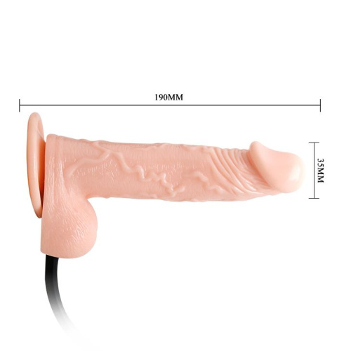 LyBaile Inflatable Dong - Надувной фаллоимитатор, 19х3.5 см (телесный) - sex-shop.ua