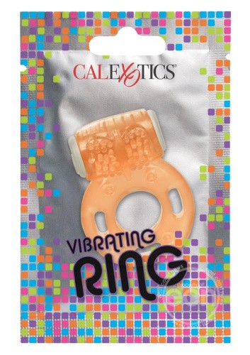 California Exotic Novelties Vibrating Ring - эрекционное виброкольцо для пениса, 1.25 см (оранжевое) - sex-shop.ua
