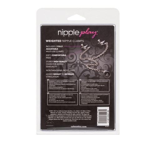 CalExotics Weighted Nipple Clamps - зажимы для сосков с подвеской - sex-shop.ua
