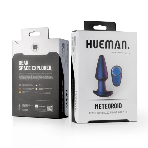 Hueman Meteoroid Remote-Controlled Rimming Anal Plug - Анальная пробка с вибрацией, 13,9 см (фиолетовый) - sex-shop.ua