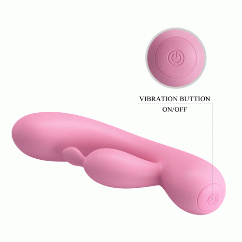 Pretty Love Hugo Vibrator Pink - Чувственный вибратор-кролик, 16.5х3.7 см (розовый)
