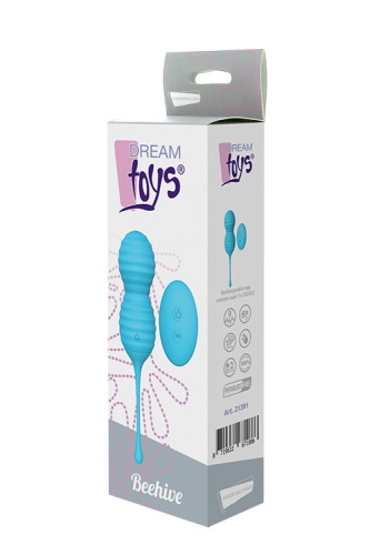 Dream Toys Beehive - Вагинальные шарики, 8х3 см (голубой)