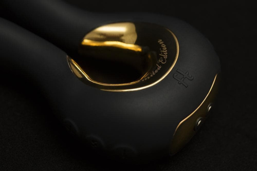 Gvibe Mini Gold-ексклюзивний вібромасажер з 24К золотом. Лімітований випуск!, 10,5х2 см (чорний)